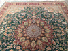 Load image into Gallery viewer, 8 x 10 Emerald Green Wool and Silk Tabriz Rug Fine Quality #F-5610