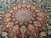 Load image into Gallery viewer, 8 x 10 Emerald Green Wool and Silk Tabriz Rug Fine Quality #F-5610