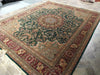 Load image into Gallery viewer, 8 x 10 Emerald Green Wool and Silk Tabriz Rug Fine Quality #F-5610