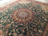 Load image into Gallery viewer, 8 x 10 Emerald Green Wool and Silk Tabriz Rug Fine Quality #F-5610