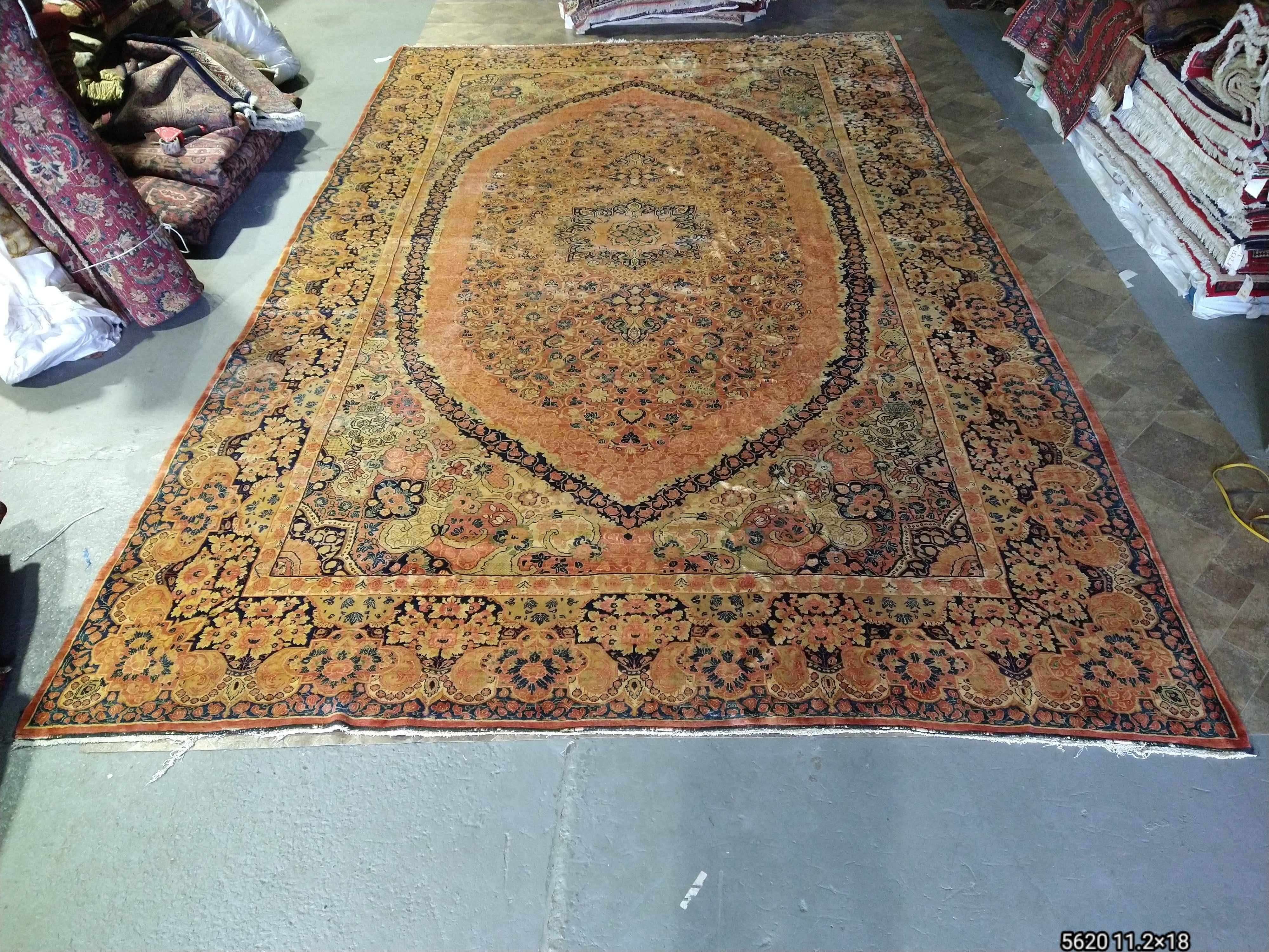 11' x 18' Amazing Antique Persian Sarouk Rug 1930's Quality Carpet #F- –  Bestrugplace