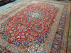 Load image into Gallery viewer, 9.6 x 13.10 Persian Red Blue traditional Kashan Rug - Pre Owned #F-5625