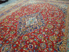 Load image into Gallery viewer, 9.6 x 13.10 Persian Red Blue traditional Kashan Rug - Pre Owned #F-5625