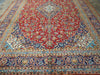 Load image into Gallery viewer, 9.6 x 13.10 Persian Red Blue traditional Kashan Rug - Pre Owned #F-5625