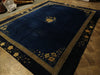 Load image into Gallery viewer, 9.2 x 11.5 CHINA ART DECO RUG 1930&#39;s Blue #F-5633