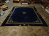 Load image into Gallery viewer, 9.2 x 11.5 CHINA ART DECO RUG 1930&#39;s Blue #F-5633