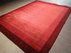 Load image into Gallery viewer, 9.1 x 11.10 SOLID RED CONTEMPORARY AREA RUG Handmade in India #F-5647