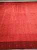 Load image into Gallery viewer, 9.1 x 11.10 SOLID RED CONTEMPORARY AREA RUG Handmade in India #F-5647