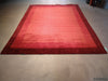 Load image into Gallery viewer, 9.1 x 11.10 SOLID RED CONTEMPORARY AREA RUG Handmade in India #F-5647