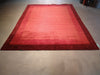 Load image into Gallery viewer, 9.1 x 11.10 SOLID RED CONTEMPORARY AREA RUG Handmade in India #F-5647