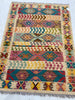 Load image into Gallery viewer, 5 x 6 Multi-Color Ivory Kilim Rug K-95