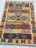 Load image into Gallery viewer, 5 x 6 Multi-Color Ivory Kilim Rug K-95