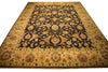 Load image into Gallery viewer, 8&#39; x 10&#39; Quality Handmade JAIPOUR Rug  DENSE LUSTROUS WOOL Black Gold   52951