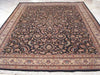 Load image into Gallery viewer, 9&#39; x 12&#39; Black Indo Sarouk Rug 10198