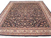 Load image into Gallery viewer, 9&#39; x 12&#39; Black Indo Sarouk Rug 10198