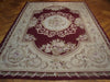 Load image into Gallery viewer, 6 x 9 French Aubusson Weave Rug Burgundy #11230