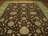 Load image into Gallery viewer, 9.1 x 12.6 Natural Quality Wool Handmade Chobi Peshawar Rug DARK BROWN #PIX-11555