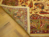 Load image into Gallery viewer, 8.6 x 11.8 Ivory Green Chobi Peshawar Rug Handmade Natural Wool #PIX-1556