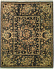 Load image into Gallery viewer, 7.10 x 9.9 Black Fine Quality Wool&amp;Silk Rug 16655