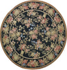 Load image into Gallery viewer, 5&#39; x 5&#39;-Black-Needlepoint-Flat-Weave-Round-Rug.jpg