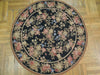 Load image into Gallery viewer, 5 x 5 Black Needlepoint Flat Weave Round Rug #PIX-20642