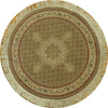 Load image into Gallery viewer, 5&#39; x 5&#39;-Brown-Fine-Quality-Wool&amp;Silk-Round-Rug.jpg