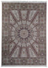 Load image into Gallery viewer, 8.5 x 11.10 Dark Grey Wool&amp;Silk Sino Isfahan Rug #PIX-23072