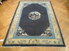 Load image into Gallery viewer, 6 x 8.8 Navy Blue Antique Art Deco Rug 23986