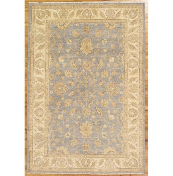 Radiant 6x9 Authentic Hand-Knotted Vegetable Dyed Chobi Peshawar Rug - Pakistan - bestrugplace