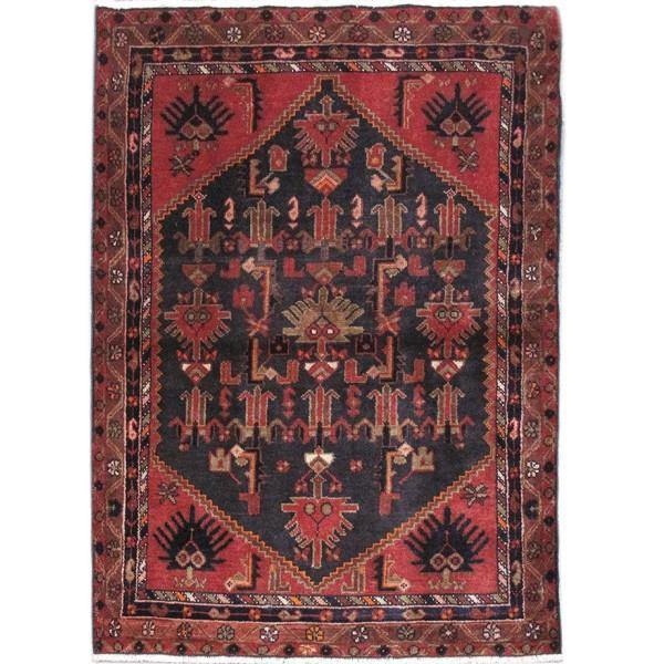 Luxurious 4x5 Authentic Hand-knotted Persian Hamadan Rug - Iran - bestrugplace