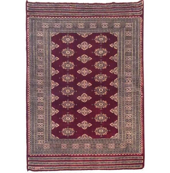 Luxurious 4x6 Authentic Hand Knotted Wool & Silk Jaldar Bokhara Rug - Pakistan - bestrugplace