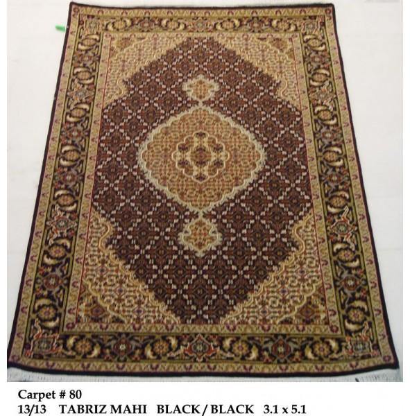 3x5 Wool & Silk Tabriz Mahi Rug - India - bestrugplace