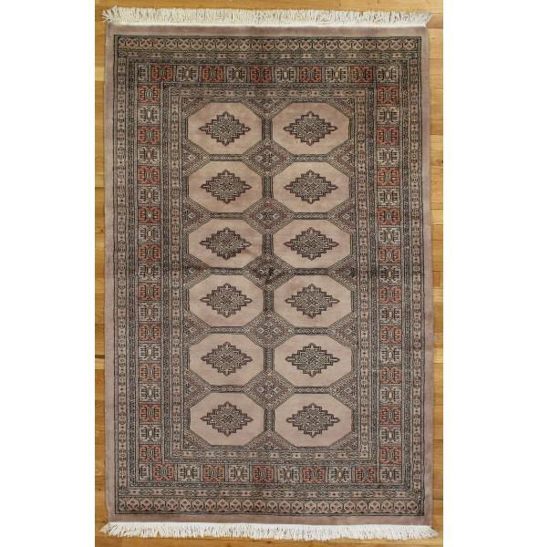 Radiant 4x6 Authentic Hand-Knotted Jaldar Bokhara Rug - Pakistan - bestrugplace