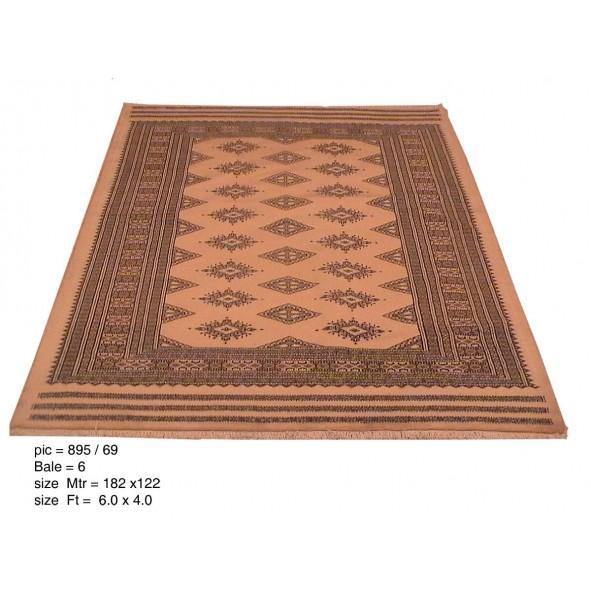 Radiant 4x6 Authentic Handmade Wool & Silk Jaldar Bokhara Rug - Pakistan - bestrugplace