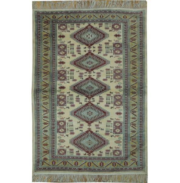 Luxurious 4x6 Authentic Handmade Afghan Bokhara Rug - Afghanistan - bestrugplace