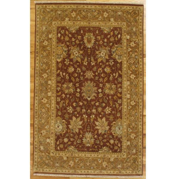 Fascinating 5x9 Authentic Hand-Knotted Vegetable Dyed Chobi Rug - India - bestrugplace