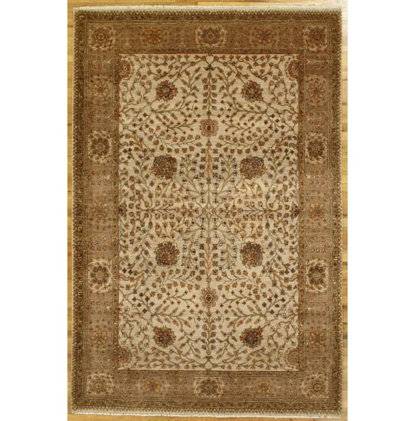 Fascinating 6x9 Authentic Hand-Knotted Vegetable Dyed Chobi Rug - India - bestrugplace