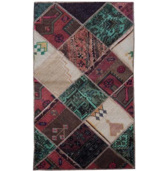 3x5 Antique Persian Patchwork Rug - Iran - bestrugplace