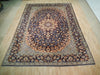 Load image into Gallery viewer, 9.6 x 13.2 Navy Blue Semi Antique Persian Esfahan WOOL Rug 73007