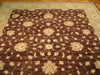 Load image into Gallery viewer, 9.3 x 11.10 Dark Brown Chobi Peshawar Ziglar Rug Natural Wool Handmade #5971