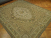 Load image into Gallery viewer, 8 x 10 SAGE GREEN Tortilla Brown Double Knot Aubusson Flat Weave Rug 20765