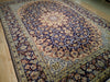 Load image into Gallery viewer, 9.6 x 13.2 Navy Blue Semi Antique Persian Esfahan WOOL Rug 73007