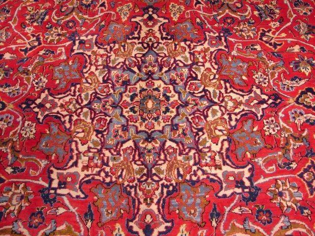 10x15 Red Isfahan Hand Knotted Persian Wool Rug 